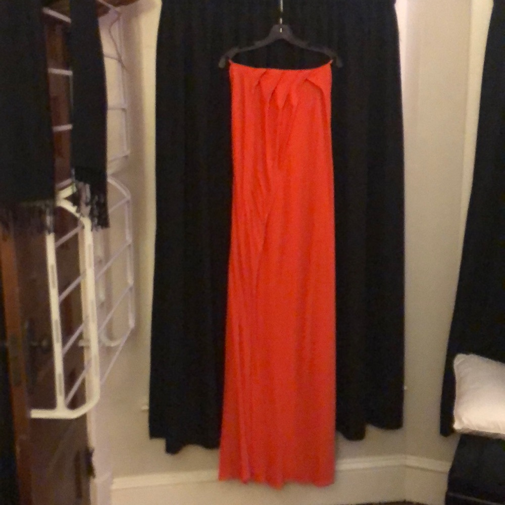 Strapless Tangerine Dress-Worn Twice